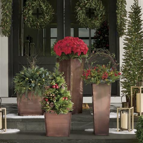 stainless steel tall tapered planter